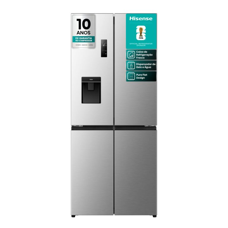 Geladeira Hisense Multidoor | 460L | Frost Free | Inverter | Inox