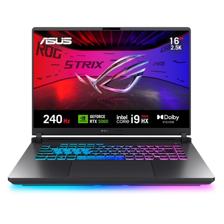 Notebook Gamer ASUS ROG Strix G16 | Core i9 | RTX 5060 | 16GB RAM | 512GB SSD | 16″
