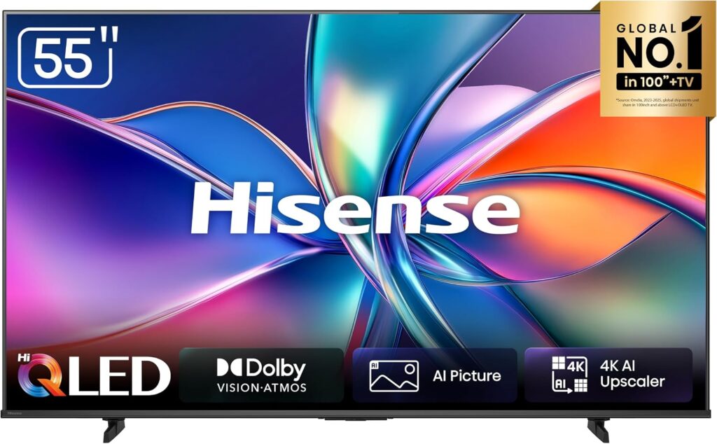 Smart TV Hisense 55″ QLED 4K | HDR10+ | Dolby Atmos | Sports & Game Mode | 55Q6QV