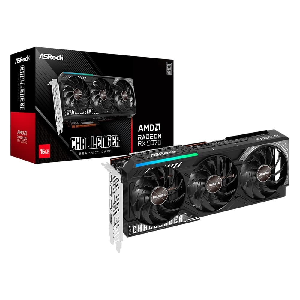 Placa de Vídeo ASRock RX 9070 Challenger | Radeon | 16GB GDDR6 | RDNA | FidelityFX