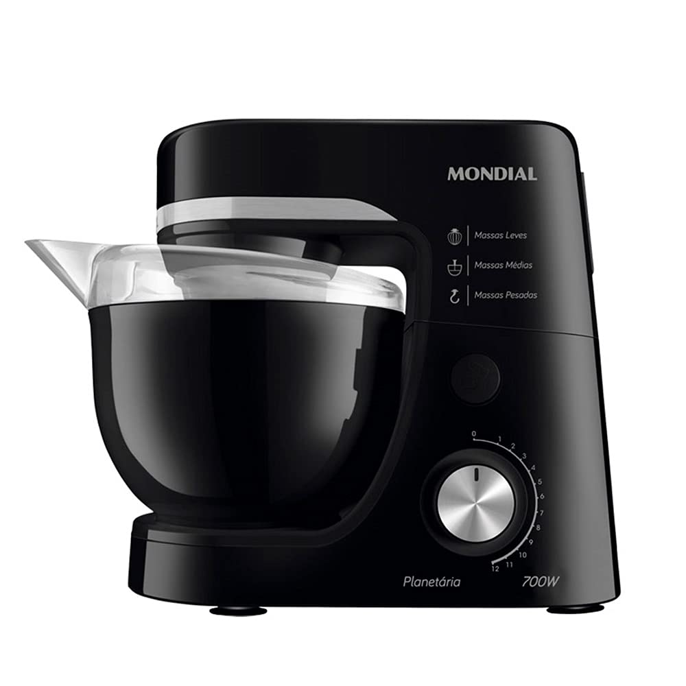 Batedeira Planetária, Mondial, Preto, 700W, 220V – BP-03-B