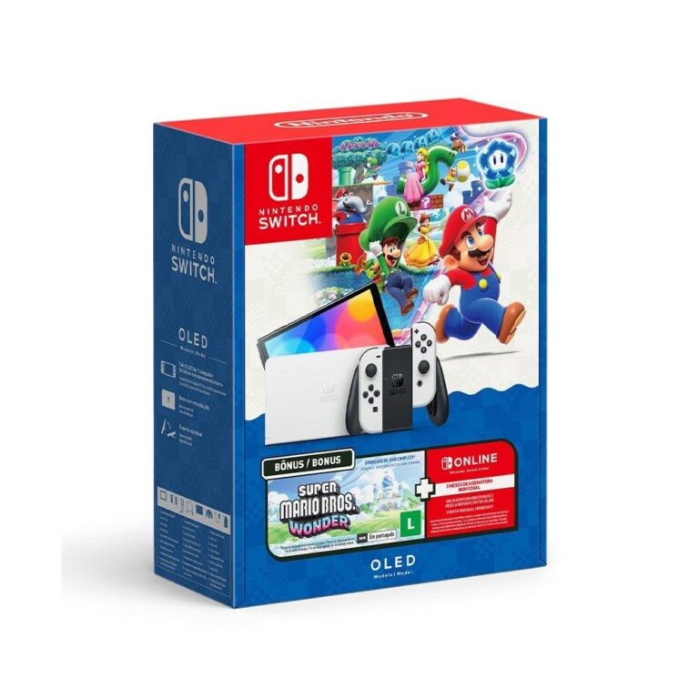 Bundle Nintendo Switch OLED | Super Mario Bros. Wonder | 3 Meses de Nintendo Switch Online