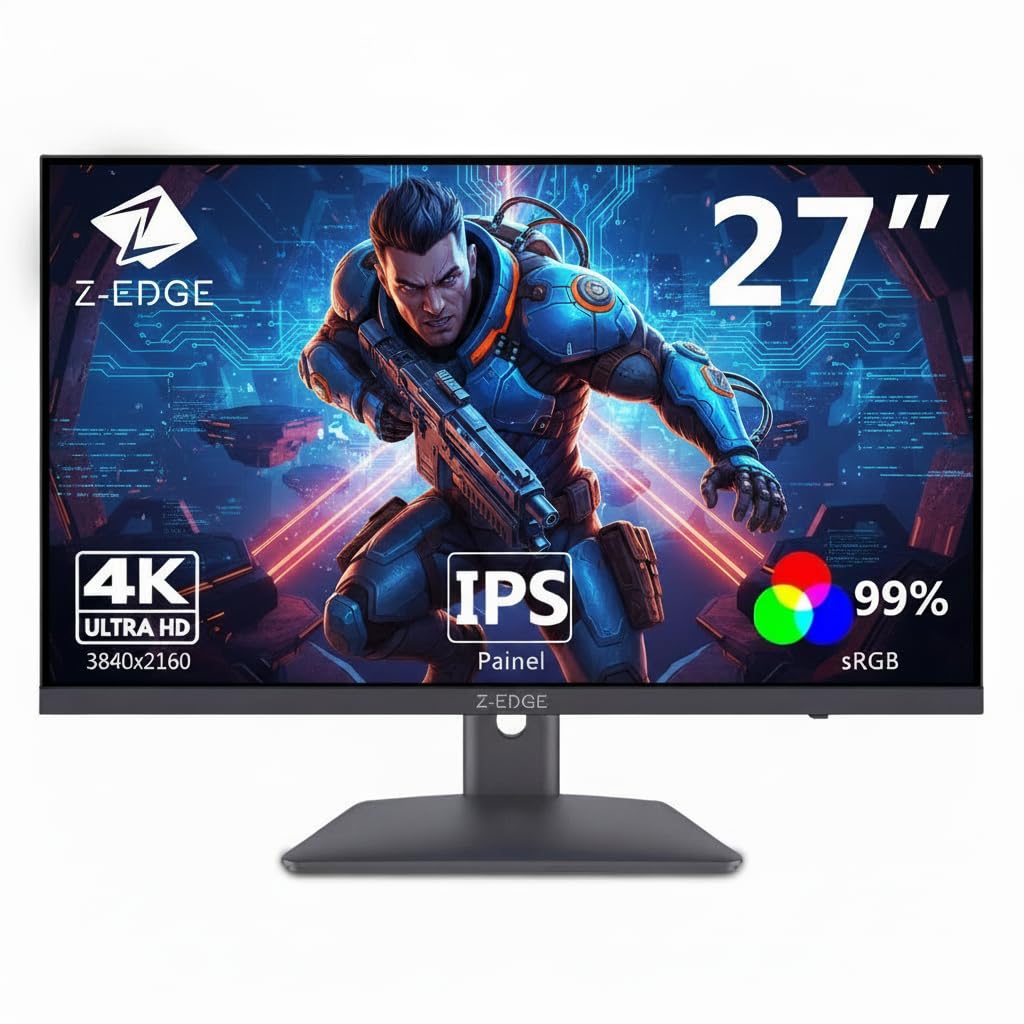 Monitor Z-Edge | 27″ 4K UHD | IPS | 60Hz | FreeSync | 99% sRGB | 2 HDMI | 2 DisplayPort
