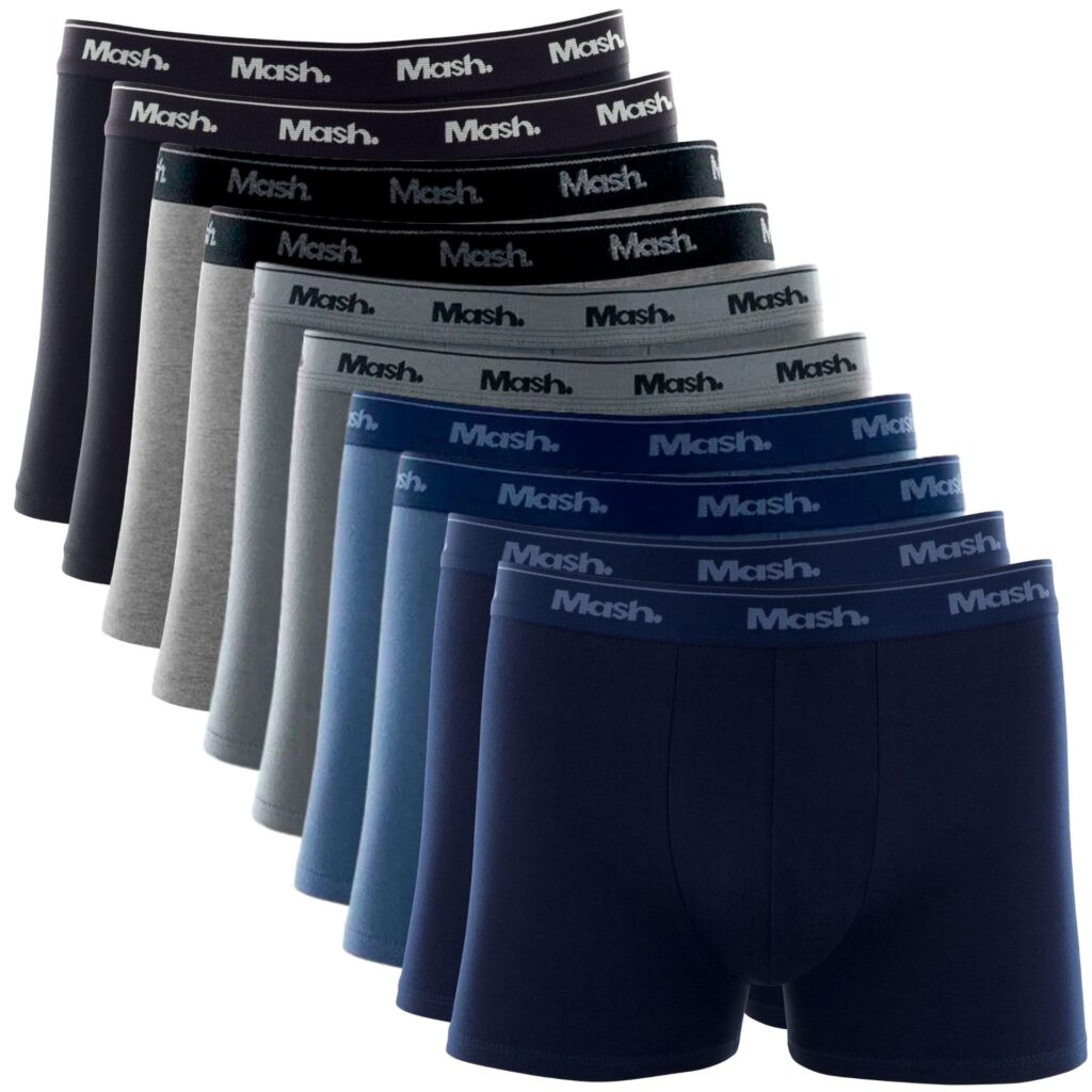 Kit 10 Cuecas Boxer Masculinas Mash | Algodão | Macias e Respiráveis