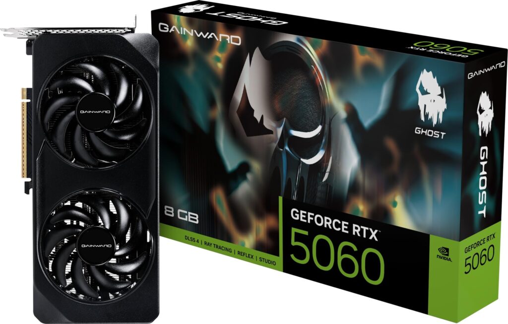 Placa de Vídeo Gainward RTX 5060 Ghost | 8GB GDDR7 | 128-bit | 3x DisplayPort | HDMI