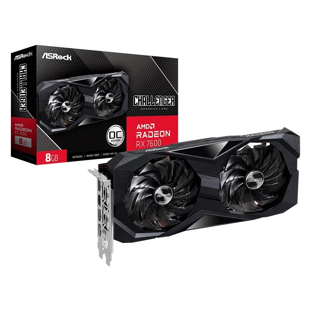 Placa de Vídeo ASRock Radeon RX 7600 Challenger | 8GB GDDR6